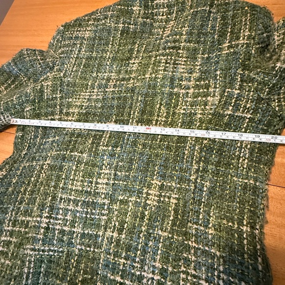 Tribal Green and Blue Tweed Pea Coat size large - Picture 7 of 7